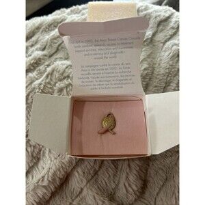 Goldtone Pink Enameled Walk Around the World Breast Cancer Tac Pin - Avon NOS